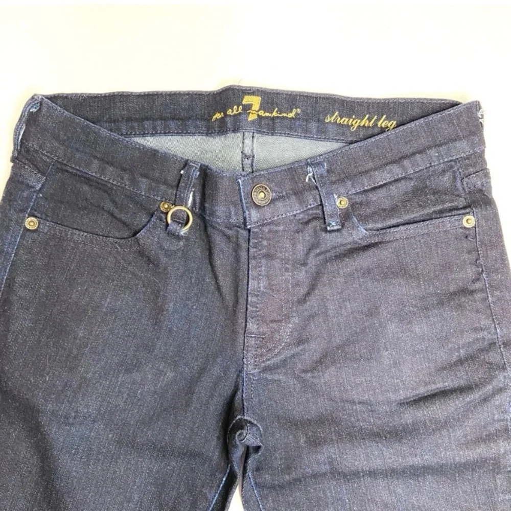 7 FOR ALL MANKIND Straight Leg Jeans with Pocket Detail